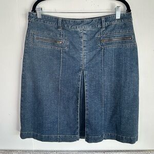 VINTAGE SPIEGEL Plus Curvy Midi Denim Jean Skirt